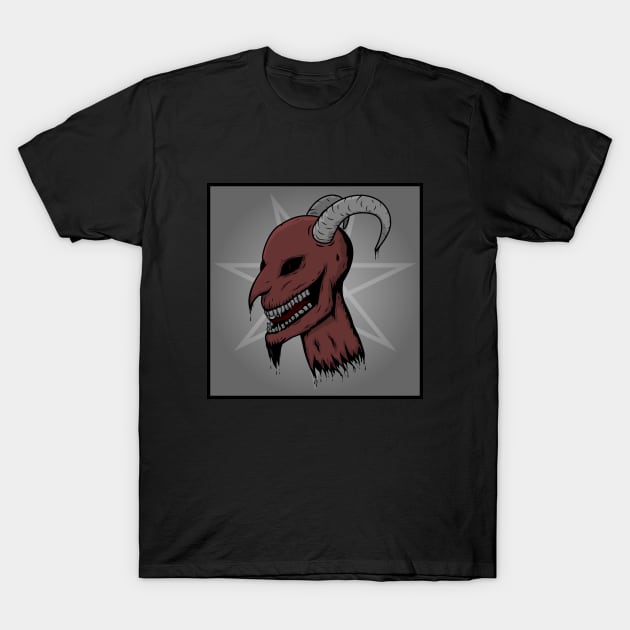 Severed Demon Head T-Shirt by UnluckyDevil